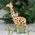 Irena-Co елочная игрушка, стекло Жираф (15х8х4см)