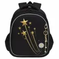 Ранец GRIZZLY анатомическая спинка, c брелоком, для девочек, STAR COMET, 36х28х20 см, RAz-486-5/1