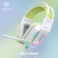 Игровые наушники Onikuma X13 Cyber White белые с RGB подсветкой