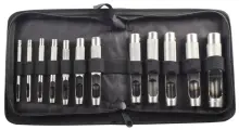 Набор пробойников 3,4,5,7,9,10,11,12,13,14,16 мм 12 предметов в сумке