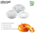 Набор силиконовых форм для муссовых тортов и десертов тринити Silikomart / Формочка из силикона для выпечки и запекания в духовке TRINITY Силикомарт / Форма силиконовая полусфера для приготовления тортов / Товары для кондитера / Посуда для десертов