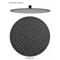 Верхний душ, лейка потолочная тропический душ из нержавеющей стали , цвет черный, круг 30 см Wasser Zimmer, самоочищающиеся сопла