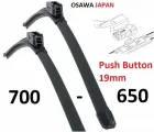 Бескаркасные стеклоочистителя Osawa для 700-650 мм (с креплением Push Button 19 мм)