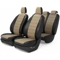 Чехлы на сиденья для Хендай Солярис 2 / Киа Рио 4 (Hyundai Solaris 2 / Kia Rio 4 ) Классик (Экокожа) Т-Бежевый+Чёрный / AutoKot / PRio17linetbej