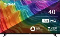 Телевизор LED Digma 40 DM-LED40SBB33 Яндекс. ТВ Frameless Metal черный FULL HD 60Hz DVB-T DVB-T2 DVB-
