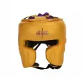Шлем боксерский Clinch Undefeated (натуральная кожа) золотой, размер M