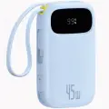 Внешний аккумулятор Baseus EnerFill FC31 Qpow 3 20000mAh 45W, 2 встроенных кабеля (E0028D03) синий, гарантия 12 мес.