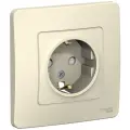 Розетка с заземлением со шторками 16А, 250В, молочная, Schneider Electric Blanca (комплект 5шт)