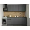 Кухонный гарнитур 2м модульный Графит,200х215 см Мори ДСВ Мебель