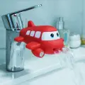 Милый смеситель Красный Самолёт, детская насадка-удлинитель на кран, насадка на смеситель для детей защита крана, размер 11х10 см, цена за 1 штуку.