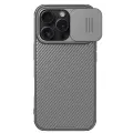 Чехол серого цвета (Titanium Gray) с сдвижной шторкой для камеры от Nillkin для iPhone 16 Pro, серия CamShield Pro Case