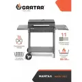 Мангал GRATAR 1285х600х520х901 мм, 2 мм, разборный, с крышкой, 2 полки, колеса