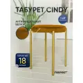 Табурет для кухни Cindy, 2 штуки горчичный, золотой каркас
