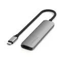 Хаб Satechi 4-в-1 USB-C тонкий мультипорт 4K серый космос