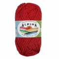 Пряжа ALPINA GARRY 100% мерсеризованный хлопок 50 г 50 м №07 рубин (т. красный)