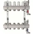 Коллекторная группа 1-3/4, 5 выходов латунный корпус без расходомера и кранов TIM KB005