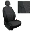 Комплект авточехлов Автопилот Алькантара ромб Toyota Camry XV50 / 55 Sd с 11-18г. Черный + Темно-серый