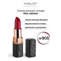 INGLOT Kiss Catcher №905 TANGO RED — увлажняющая помада с маслом ши и витамином E, придает обьем, кремовая, 4,5 г