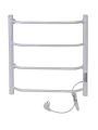 Электрический полотенцесушитель Виктория с греющим кабелем Белый RAL 9016 500x600 с диммер (регулятор температуры + таймер) Диммер+Металл