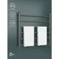Полотенцесушитель Водяной Onix, модель Classic Grafit 800x800 Лесенка с нижним подключением, Графит, полный комплект