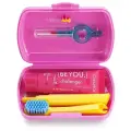 CURAPROX Дорожный набор BE YOU red (паста, щетка, ершики), розовый бокс