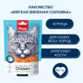 Лакомство для кошек Wanpy «Мягкая вяленая соломка» из курицы, 3 шт х 80 гр