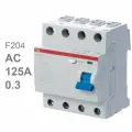 Выключатель дифференциальный УЗО ABB 4P F204AC-125/300mA 2CSF204001R3950