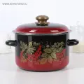 Кастрюля эмалированная Рябинушка , 4 л, индукция