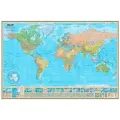 Политическая настенная карта Мира, 1:17М 230х154 см