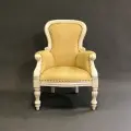 Кресло Grandfather от DOMKORLEONE массив красного дерева (mahogany wood) обивка текстиль, цвет HIV (слоновая кость)