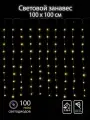 Световой занавес SH Lights CLLDM100-WW-4,5V, 100 минисветодиодов, 1х1 м, низковольтный, теплый белый