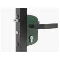 Замок накладной Locinox LTKZ4040, для калитки, механический, полиамид, алюминий, зеленый