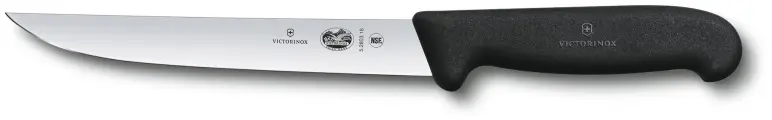 Нож разделочный VICTORINOX Fibrox с прямым узким лезвием 15 см, чёрный, 5.2803.15