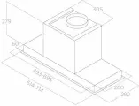 Вытяжка встраиваемая Elica Hidden 2.0 @ IX/A/52 нержавеющая сталь управление: сенсорное (1 мотор)
