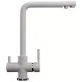 Смеситель кухонный ULGRAN, U-016, латунь, белый, поворотный излив, с аэратором