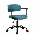 Кресло компьютерное офисное Eco-Office KOLIN W-231, стул крутящийся на колесиках, Синяя ткань
