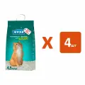 Кузя - наполнитель впитывающий для туалета кошек (4,5 л х 4 шт)