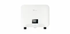 Водонагреватель проточный электрический E8 Tempo KLE60 (белый корпус) 3,5 л/мин, сухой ТЭН мощностью 6 кВт, однофазный, с управлением Wi-Fi с телефона