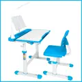 Парта и стул для школьника Ergokids EVO-17 BL с лампой кресло с регулировкой глубины сиденья ширина столешницы 66 см