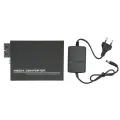 Гигабитный медиаконвертер Fast Ethernet, одномодовый двойной SC 10 100 1000Base Tx RJ 45, оптоволоконный медиаконвертер для дома, 100 240 В, вилка европейского стандарта