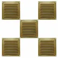 Решетка вентиляционная металлическая 200х200 золотой металлик комплект 5 шт