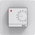 Термостат D с механическим управлением, белый, 45,5х45,5 мм, с рамкой
