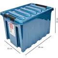 Контейнер Rox Box 58x35x39 см 70 л пластик с крышкой и роликами цвет синий