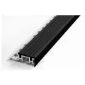 Противоскользящий угловой профиль, закладной под плитку до 12 мм, лука ПУ 10-1.2500.470, длина 2,5м, алюминиевый с ПВХ вставкой, Чёрный