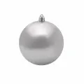 Елочные игрушки набор для елки, шары 10 см, серебристый глянцевый новогодний декор 2025, украшения для дома, 6 шт