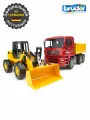 Брудер, самосвал MAN с колёсным бульдозером FR 130, Bruder, 02-752