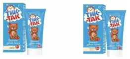 Тик-Так Зубная паста Клубника, с 0 лет, 62гр, 2 шт