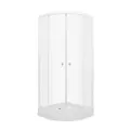 Душевой уголок Triton Тритон Ультра 80x80 А, низкий поддон, четверть круга, цвет профиля белый