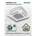 Сплит система полупромышленная Rovex GRANDE RBC-12HR3, кондиционер кассетного типа, до 36 кв. м