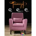 Кресло мягкое Грэйс Z-9 (светло-розовый) на высоких ножках с подлокотниками в гостиную, офис, зону ожидания, салон красоты.